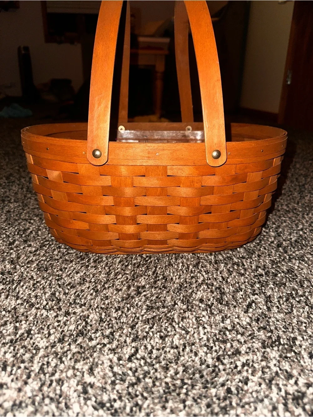 longaberger brown oval market basket